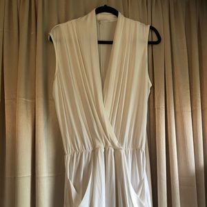 White Draping mini dress
